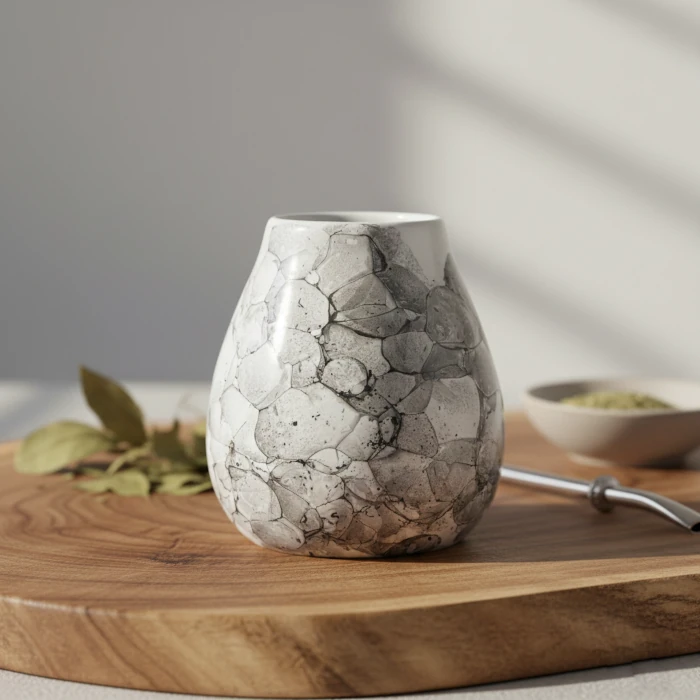 Keramische mate-kalebas met bombilla – esthetisch en praktisch yerba mate-vat