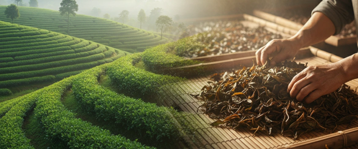 Het productieproces van losse zwarte thee – fermentatie en drogen