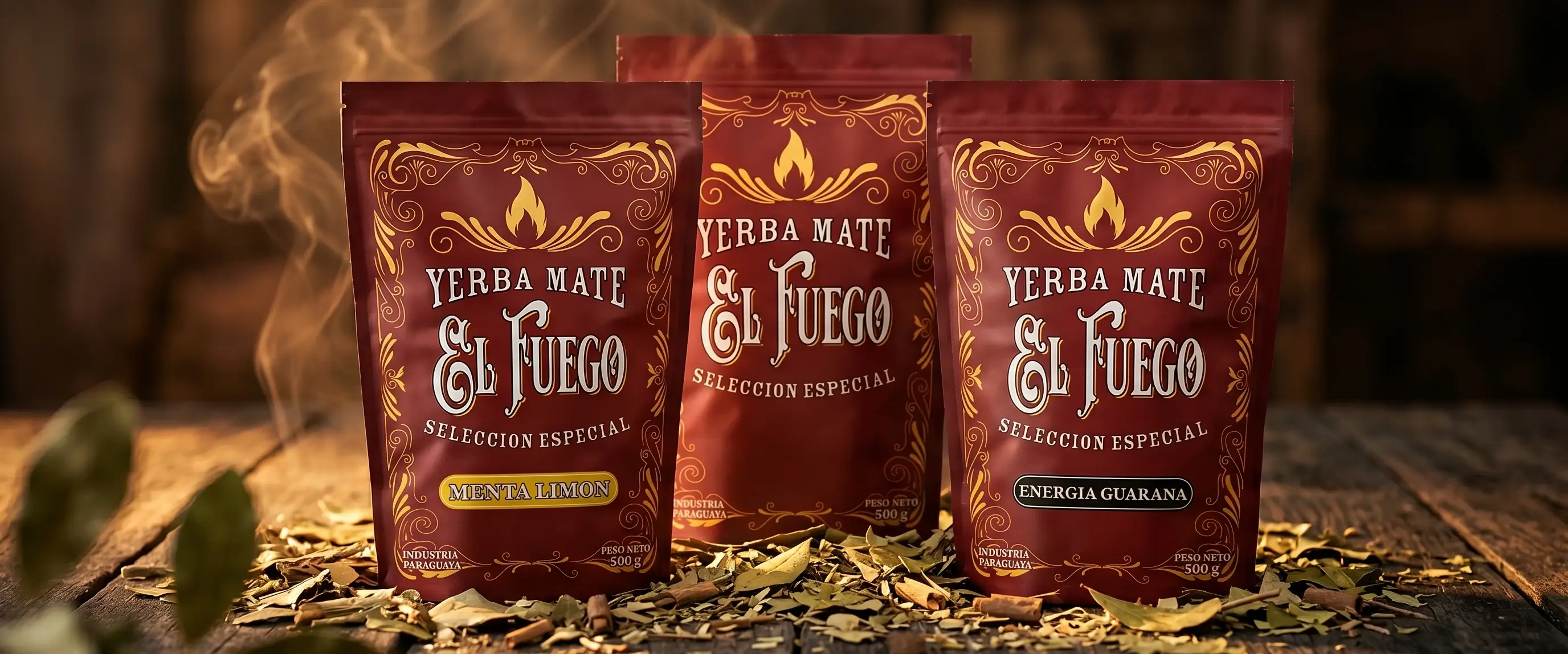 Drie El Fuego-soorten yerba mate – echt sterke yerba mate.