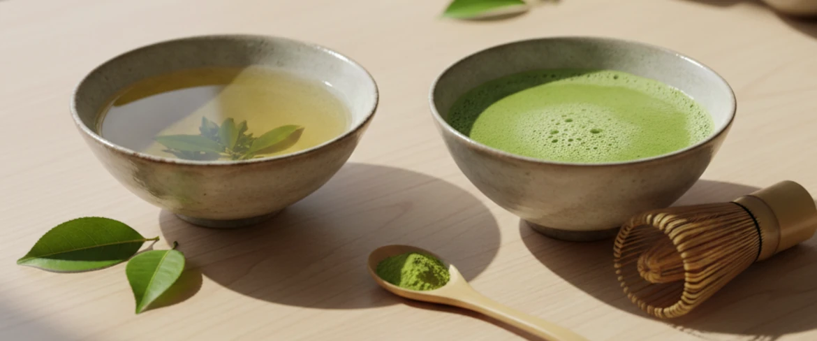 Matcha versus groene thee – verschillen in kleur, textuur en eigenschappen