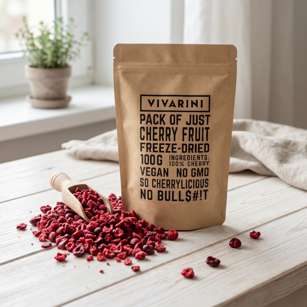 Gevriesdroogde kersen van Vivarini – gevriesdroogd fruitproduct