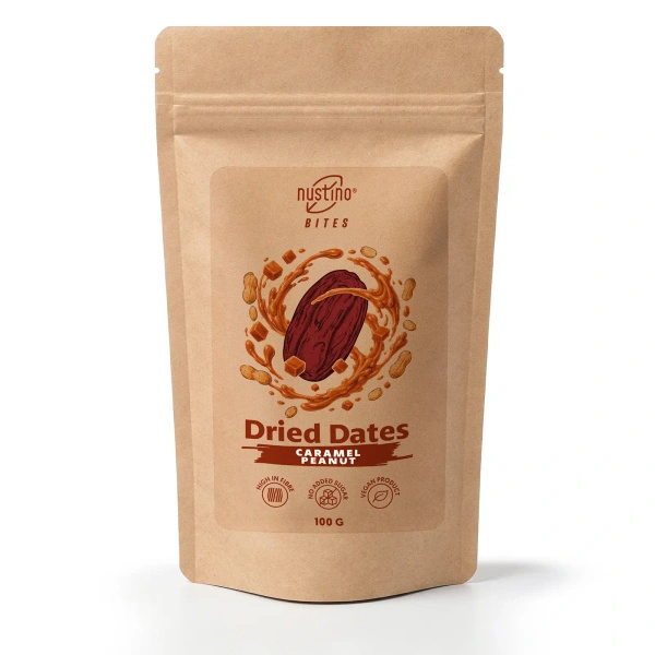 Nustino Bites – Gedroogde Dadels – Caramel Peanut 100 g
