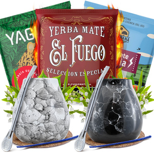 Yerba Mate Energia Set VOOR TWEE Kalebas Bombilla