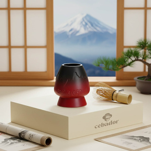 Kusenaoshi – Keramische chasen houder – Mountain (rood)