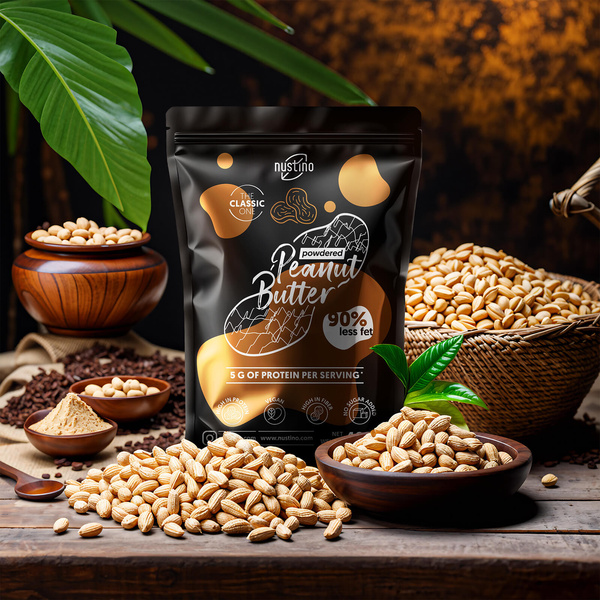 Nustino – Pindakaas in poedervorm – Classic (geen suiker toegevoegd) 400 g