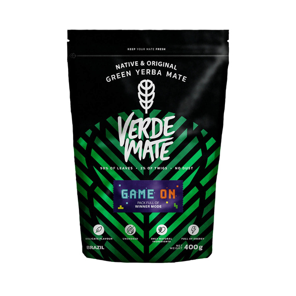 Verde Mate Green Game On 0,4 kg – yerba mate voor gamers met energiedrank‑smaak