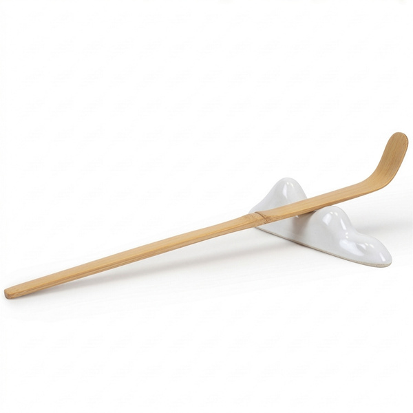 Chashaku-oki – Houder voor matcha-lepel (wit)