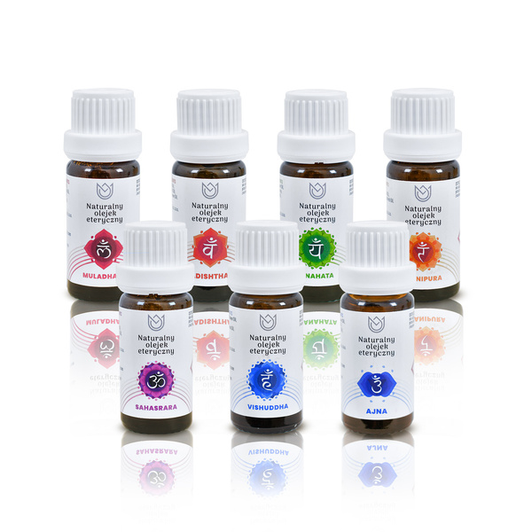 Aromatherapieset: 7 natuurlijke essentiële oliën voor 7 chakra’s