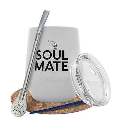 Yerba Mate accessoireset: thermische mate beker TermoLid + bombilla