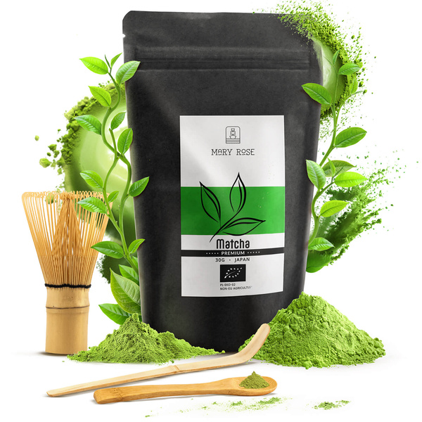 PREMIUM set voor het zetten van matcha-thee: Japanse BIO matcha 30g + accessoires