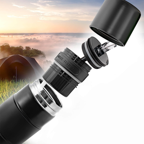 Yerbomos X ALL IN ONE - 450ml - Mate beker, thermosfles en bombilla in één (zwart)