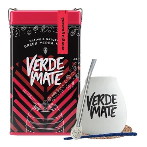 Set Yerbera Verde Mate Energia Guarana 0,5kg 