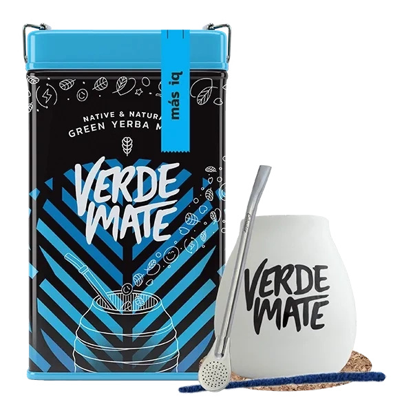 Set Yerbera Verde Mate Mas IQ 0,5kg