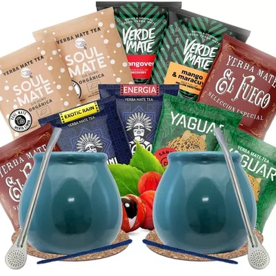 Set 500g Yerba Mate 10 x 50g voor twee personen