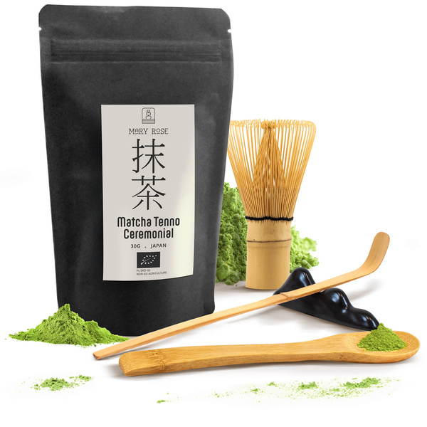 Ceremonieel set voor het zetten van matcha-thee: Japanse BIO matcha 30g + accessoires