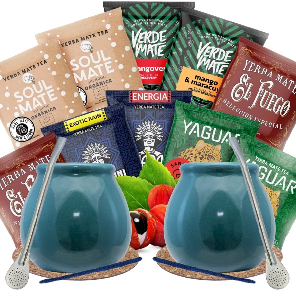 Set 500g Yerba Mate 10 x 50g voor twee personen