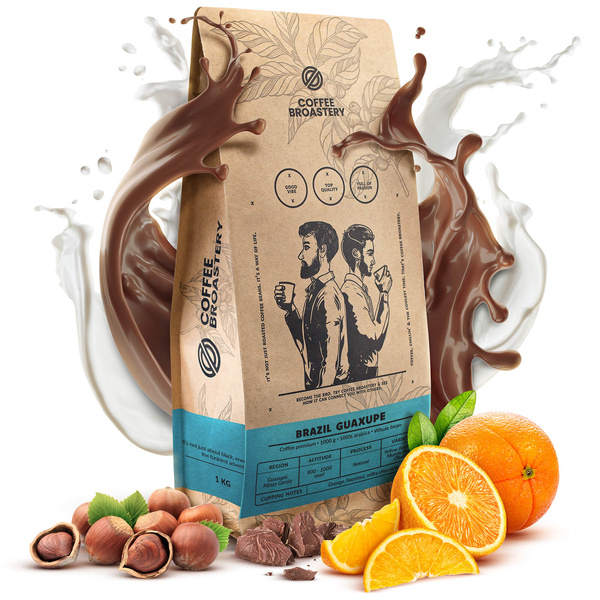 Cadeauset Bro Coffee Roastery: Brazil Guaxupe koffie + koffieroomkaramels + mok