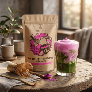 Set voor kleurrijke Matcha Latte: Matcha + Pink Matcha + accessoires