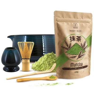 Matcha theezetset: matcha 100g + accessoires