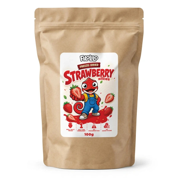 FiloLilo – Gevriesdroogde aardbeien (schijfjes) 100 g