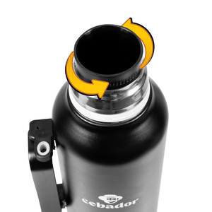 YerbaGo – Thermos met kalebas en bombilla 1,3 L – zwart