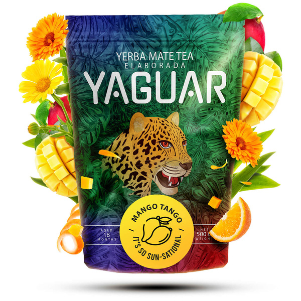 Yerba Mate Set Yaguar 500g 0,5kg Kalebas + Bombilla