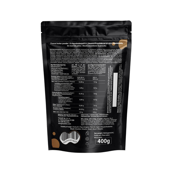 Nustino – Pindakaas in poedervorm – Classic (geen suiker toegevoegd) 400 g