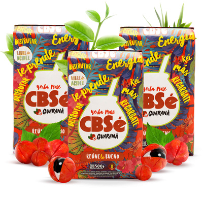 Yerba Mate CBSe Energy met Guarana 3x500g (1,5kg)