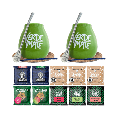 Set Yerba Verde Mate Groene Pompoen Bombilla 10x50