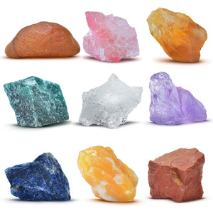 Set natuurstenen en kristallen - esoterie, yoga, meditatie