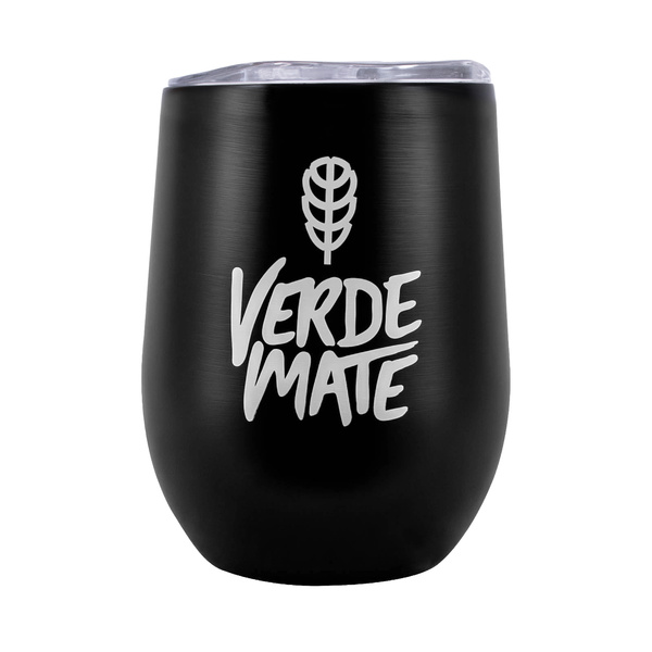TermoLid – thermobeker voor yerba mate met deksel – Verde Mate (zwart) – 350 ml
