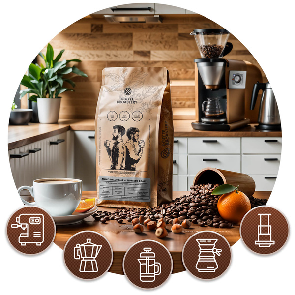Bro Coffee Roastery - Hele Bonen Koffie Amico dall'Italia Espresso Roast 1kg