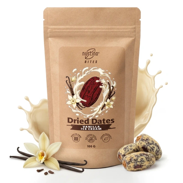 Nustino Bites – Gedroogde Dadels – Vanilla Ice Cream 100 g