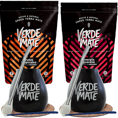 Set mate thee Bombilla Mate voor twee 1kg