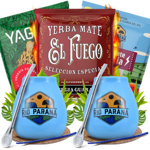 Yerba Mate Energia Set VOOR TWEE Kalebas Bombilla