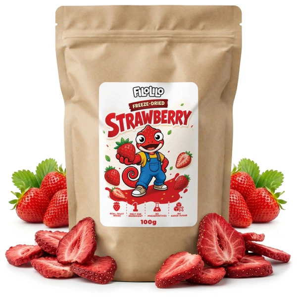 FiloLilo – Gevriesdroogde aardbeien (schijfjes) 100 g