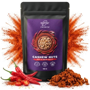 Nustino Crunch – Geroosterde cashewnoten – Hot & Bold Chilli 100 g
