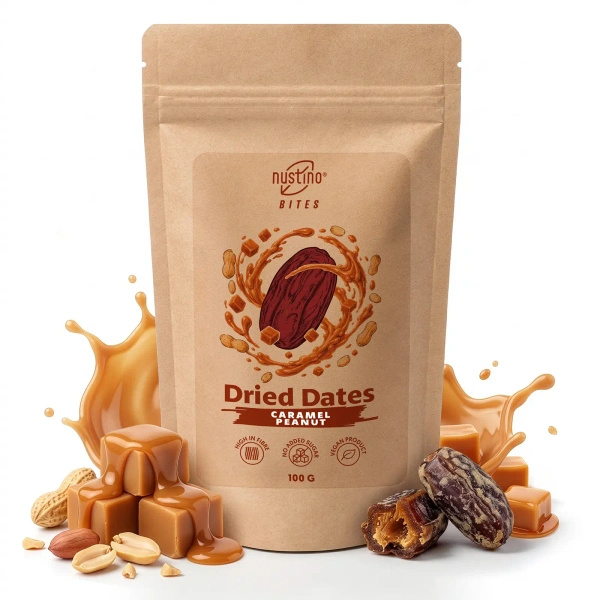 Nustino Bites – Gedroogde Dadels – Caramel Peanut 100 g