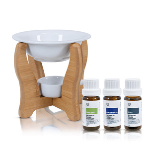 Aromatherapieset: natuurlijke essentiële oliën + aroma-brander