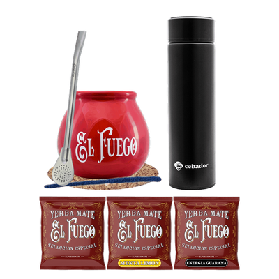 Set Yerba Mate 150g Mate kalebas 3x50g thermosfles