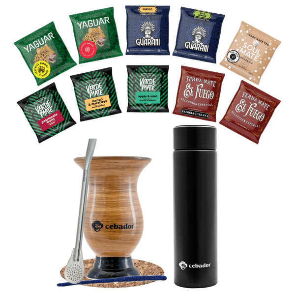 Set Yerba Mate 500g Mate kalebas 10x50g thermosfles