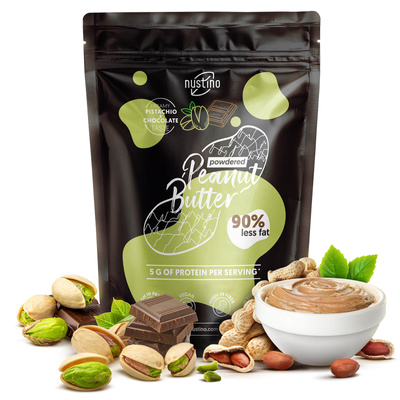 Nustino – Pindakaas in poedervorm – Pistachio & Chocolate (geen suiker toegevoegd) 400 g