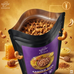 Nustino Crunch – Geroosterde cashewnoten – Honey Mustard Crunch 200 g