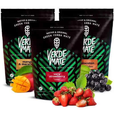 Yerba mate set Verde Mate Groen fruitig 3x500 1,5kg