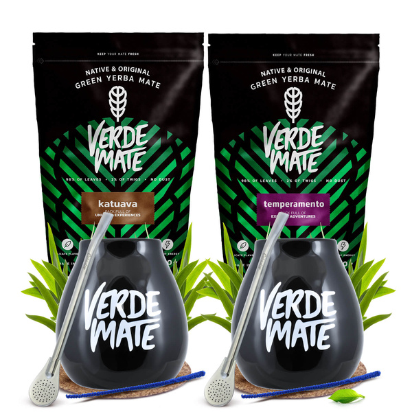 Yerba Verde Mate Katuava Temperamento 1kg set voor twee personen