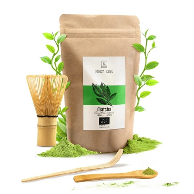 Set: Matcha BIO 100g + Chasen en Chashaku