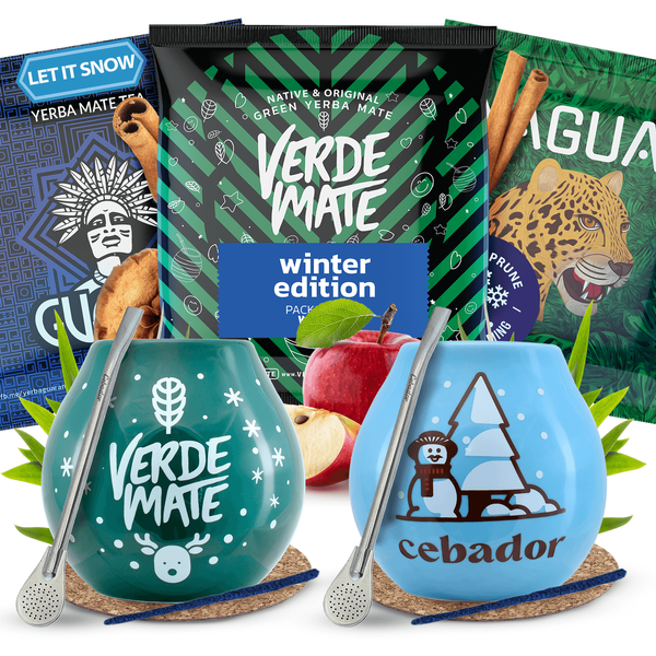 Yerba Mate geschenkset voor paar kalebas + bombilla