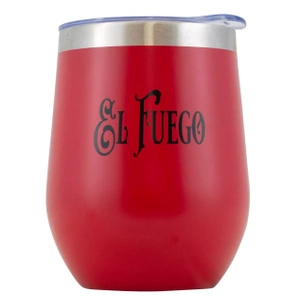 TermoLid – thermobeker voor yerba mate met deksel – El Fuego (rood) – 350 ml