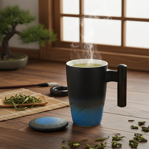 Keramische mok met deksel en infuser Mystea 300 ml