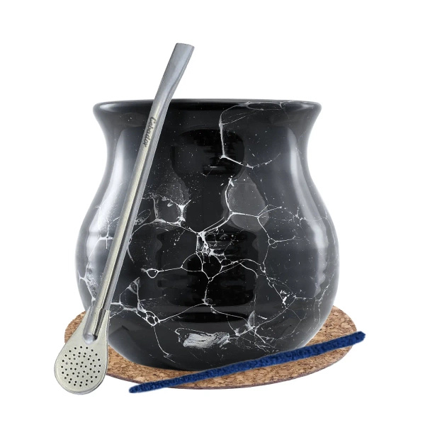 Yerba Mate Matero Set Kalebas Bombilla 19cm